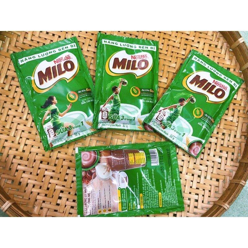 Combo 10 gói x 22gram Milo Active Go Thụy Sĩ - Date mới : 12 tháng. Có lựa chọn sale 7 gói lẻ trợ giá.