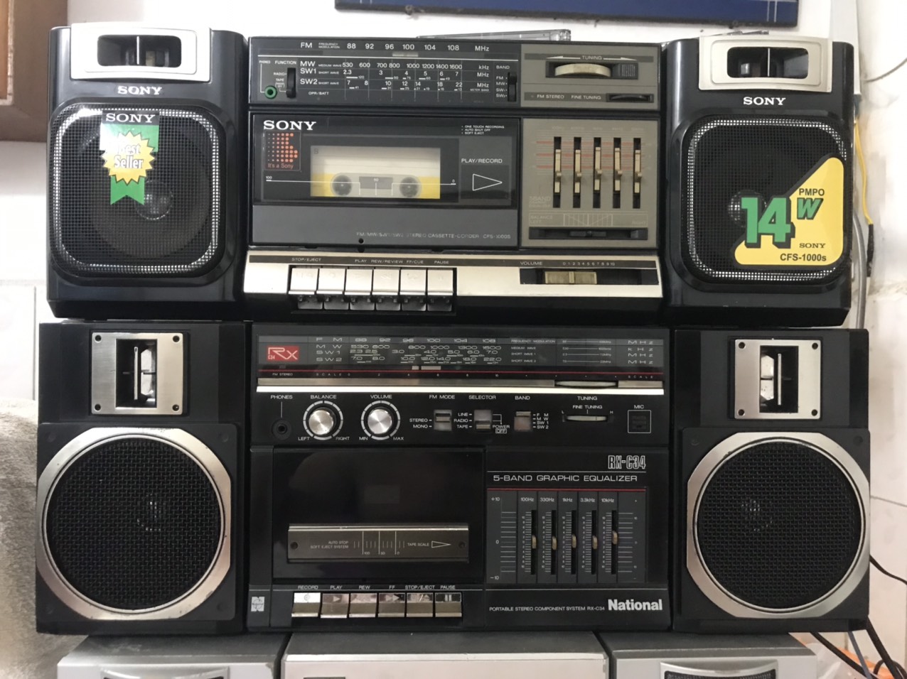 Máy hát RAdio Cassette hiệu SONY 1000S