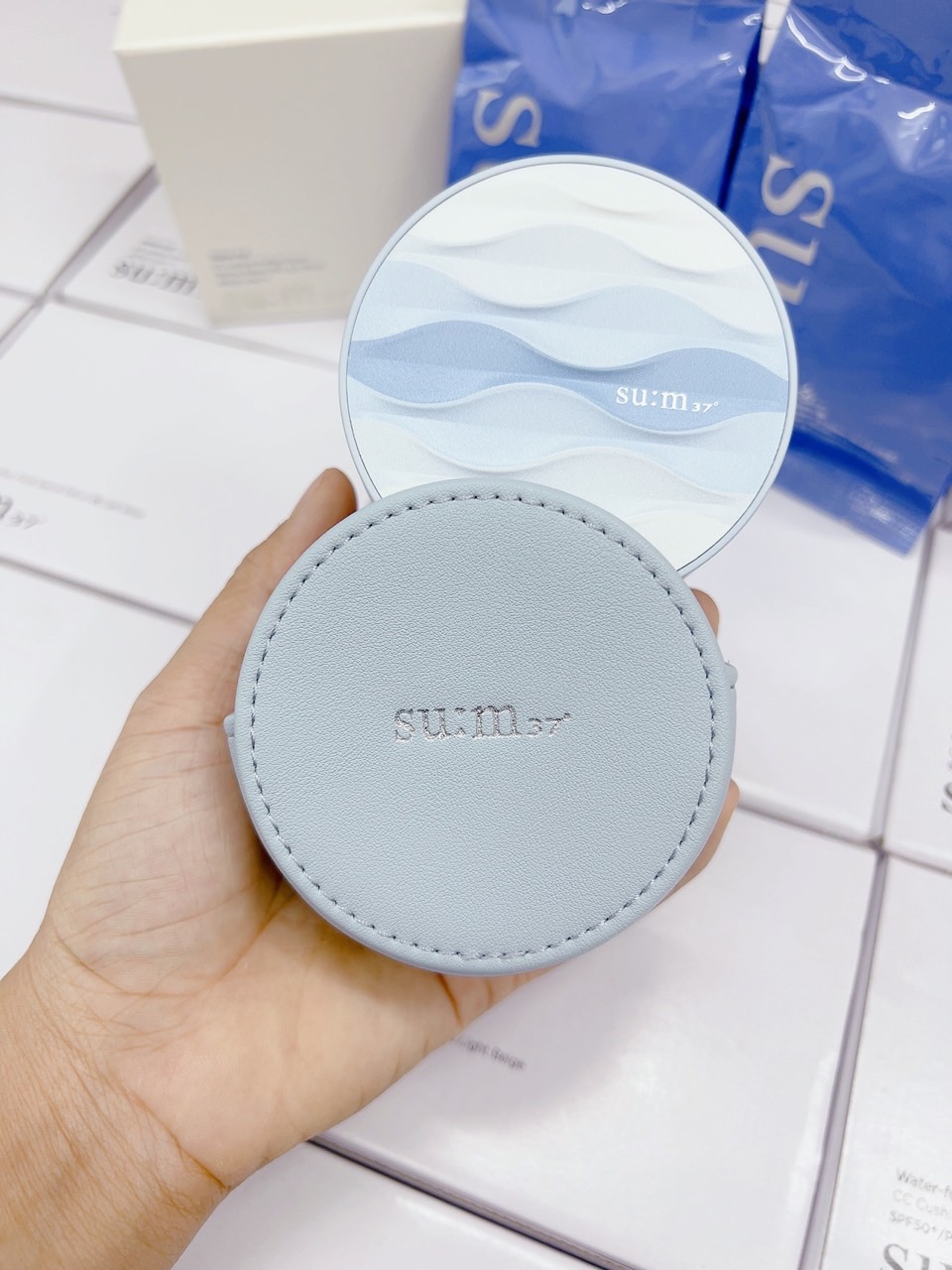 Phấn nước Su:m SUM37 Water Full CC Cushion Pefrect Finish Special Set SPF 50PA+++