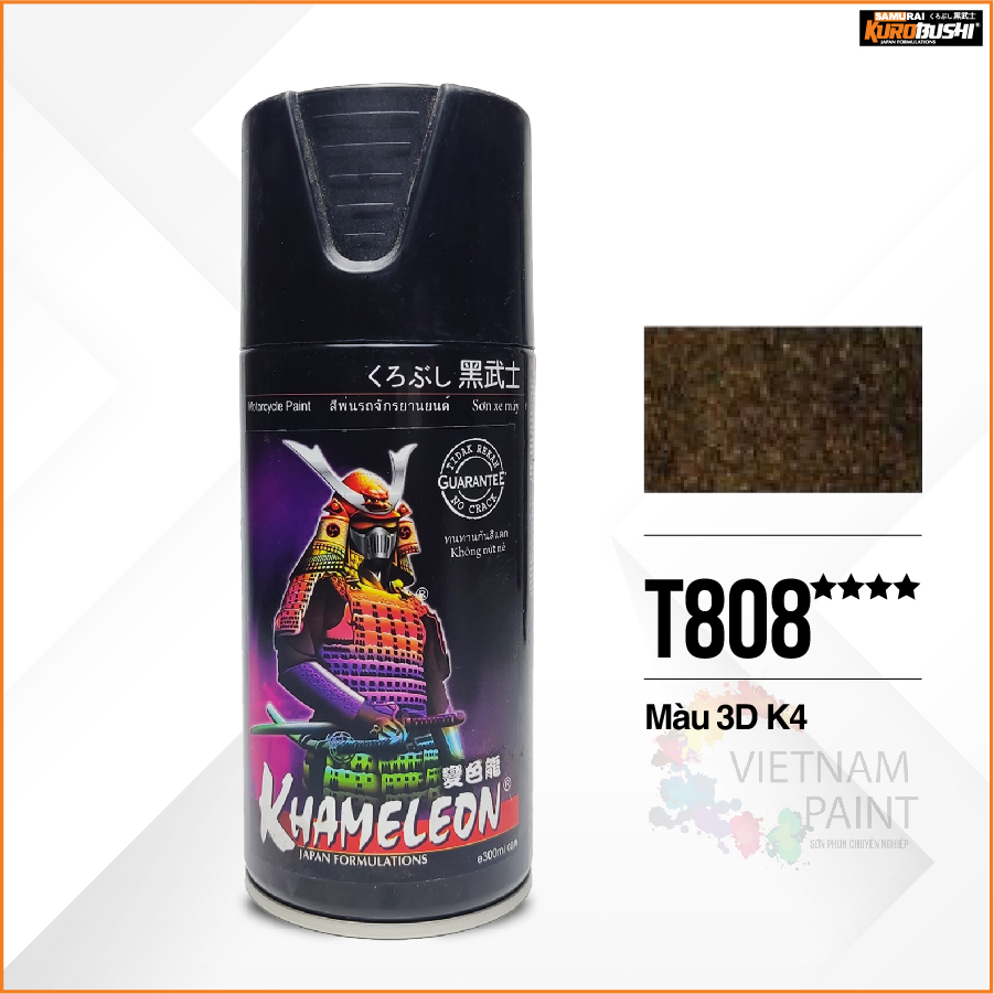 Sơn xịt Samurai Kurobushi - T808 (300ml) chuyên dùng cho xe máy