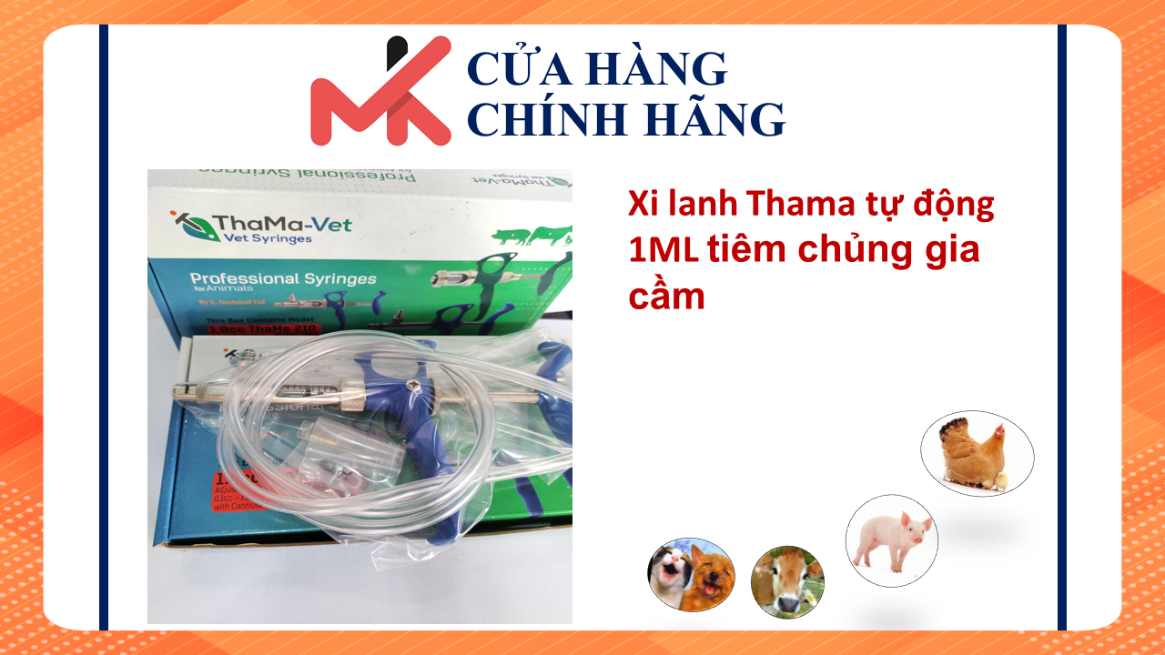 Xi lanh Thama tự động 1ML dùng cho gà vịt cút