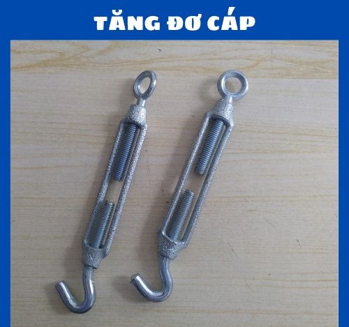 Tăng đơ dây cáp, tăng cáp phi 6, tăng đơ cáp phi 10, phi 12, phi 14, phi 16, phi 18, phi 20 dùng để tăng đơ dây cáp tăng độ căng dây, chất liệu tăng đơ dây cáp là thép đúc mạ kẽm chịu tải cao - Cơ Khí Liên Sơn
