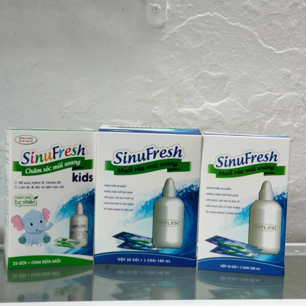 Bình rửa mũi xoang SinuFresh kèm muối pha