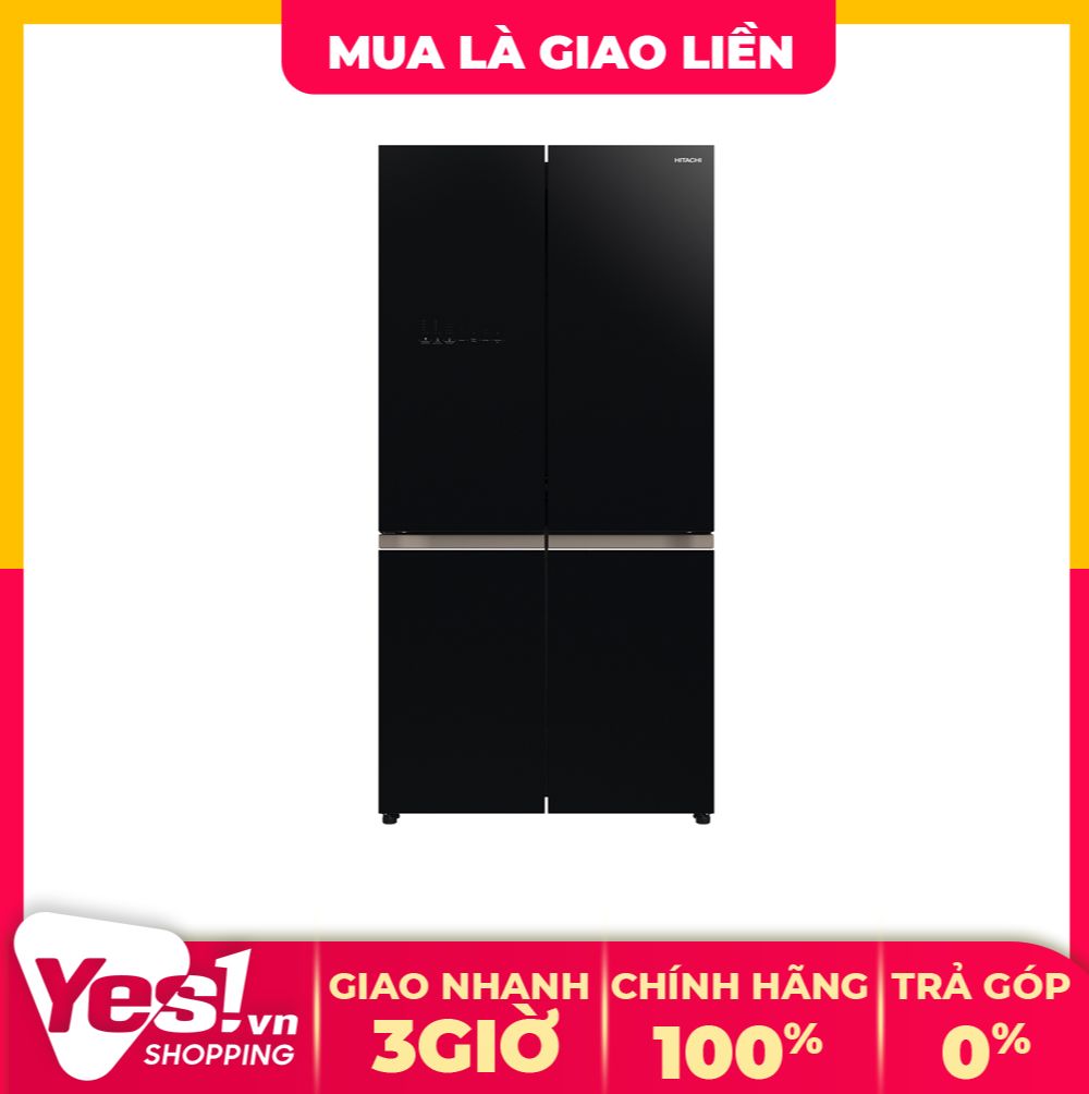 Tủ lạnh Hitachi Inverter 569 lít R-WB640VGV0(GBK) - Công nghệ Inverter Khử mùi 03 lớp Triple Power Filter - Bảo hành chính hãng - Voucher 10% tối đa 400K