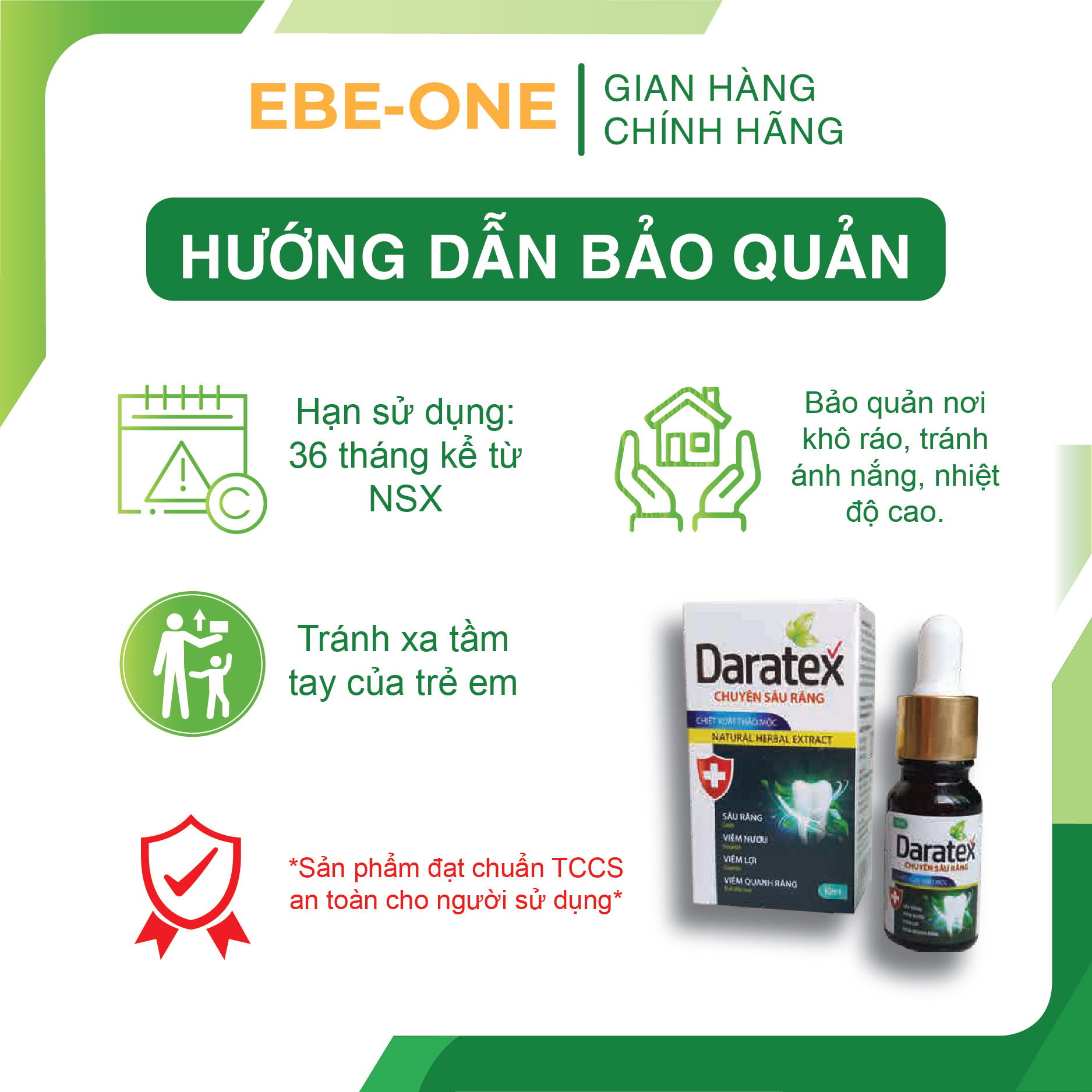 Chấm đau sâu răng DARATEX
