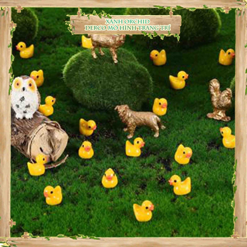 Mô Hình Tiểu Cảnh Tượng vịt con mini trang trí
