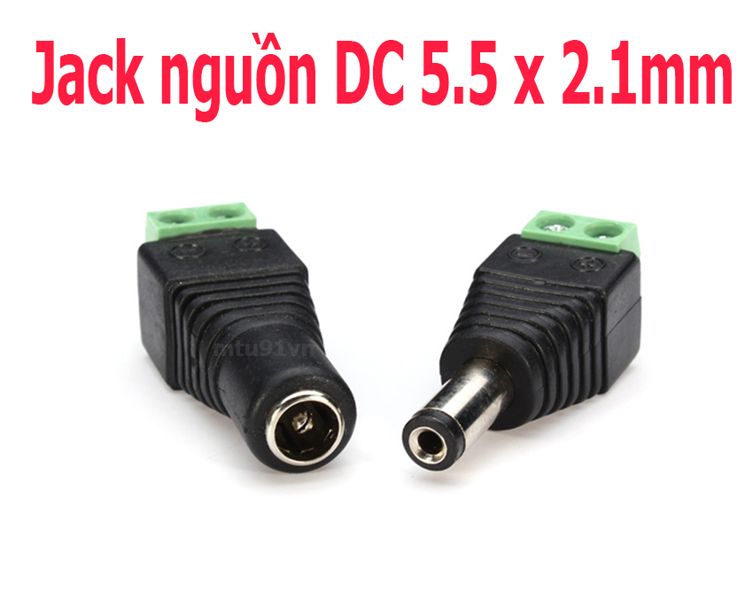 combo 5/10/50- Jack DC 5.5x2.1mm đầu vào cổng Domino (Jack Đực / Cái)