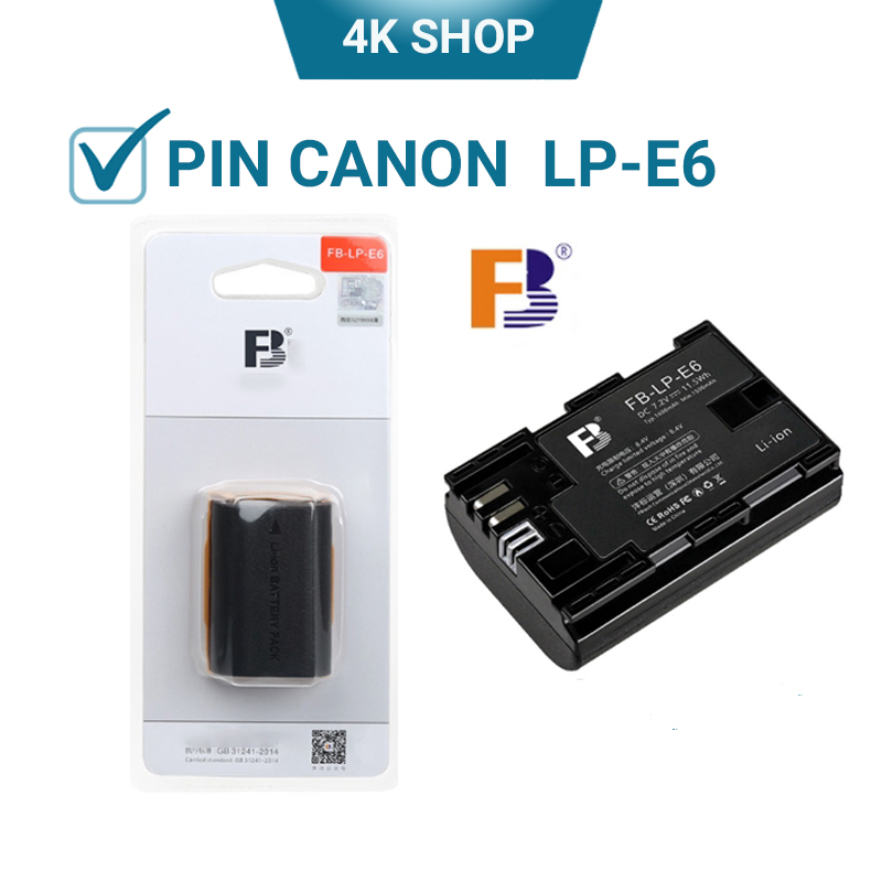 Pin máy ảnh Lp-E6 cho canon R 6D 6D2 5D2 5D3 5D4 60D 70D 7D 7D2 80D 90D