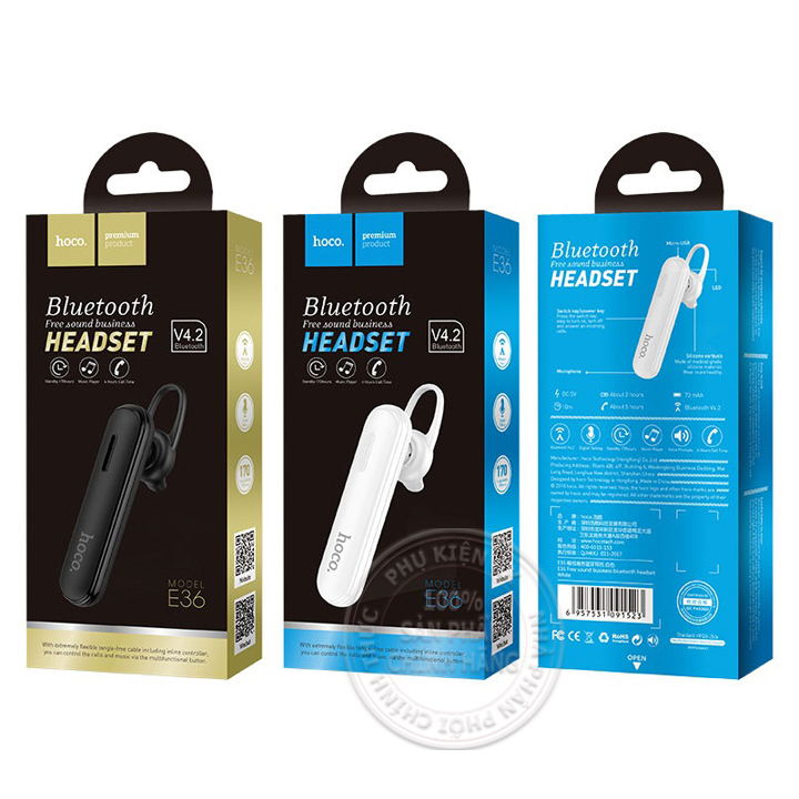 Tai nghe Bluetooth Hoco E36 V4.2-Tương thích nhiều thiết bị