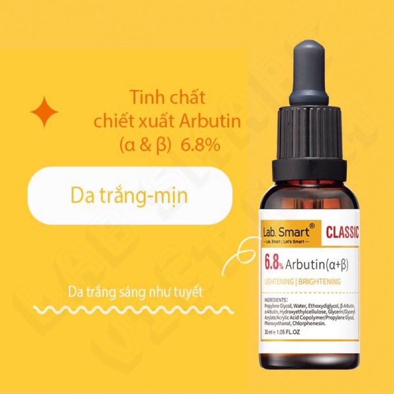 serum 6.8% arbutin LAB SMART trắng da, sáng da 30ml