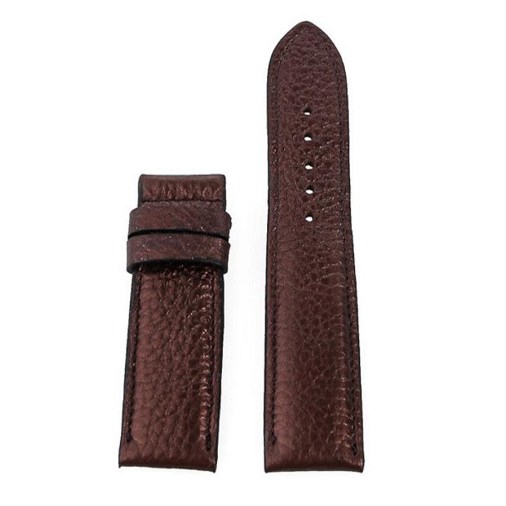 Watch chain cowhide size 22, 24, 26 color brown black, dark purple, brown silver hk8140-41-42