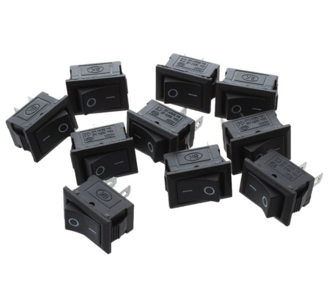 Combo 5 công Tắc Bập Bênh KCD1-101 6A 250V 2P