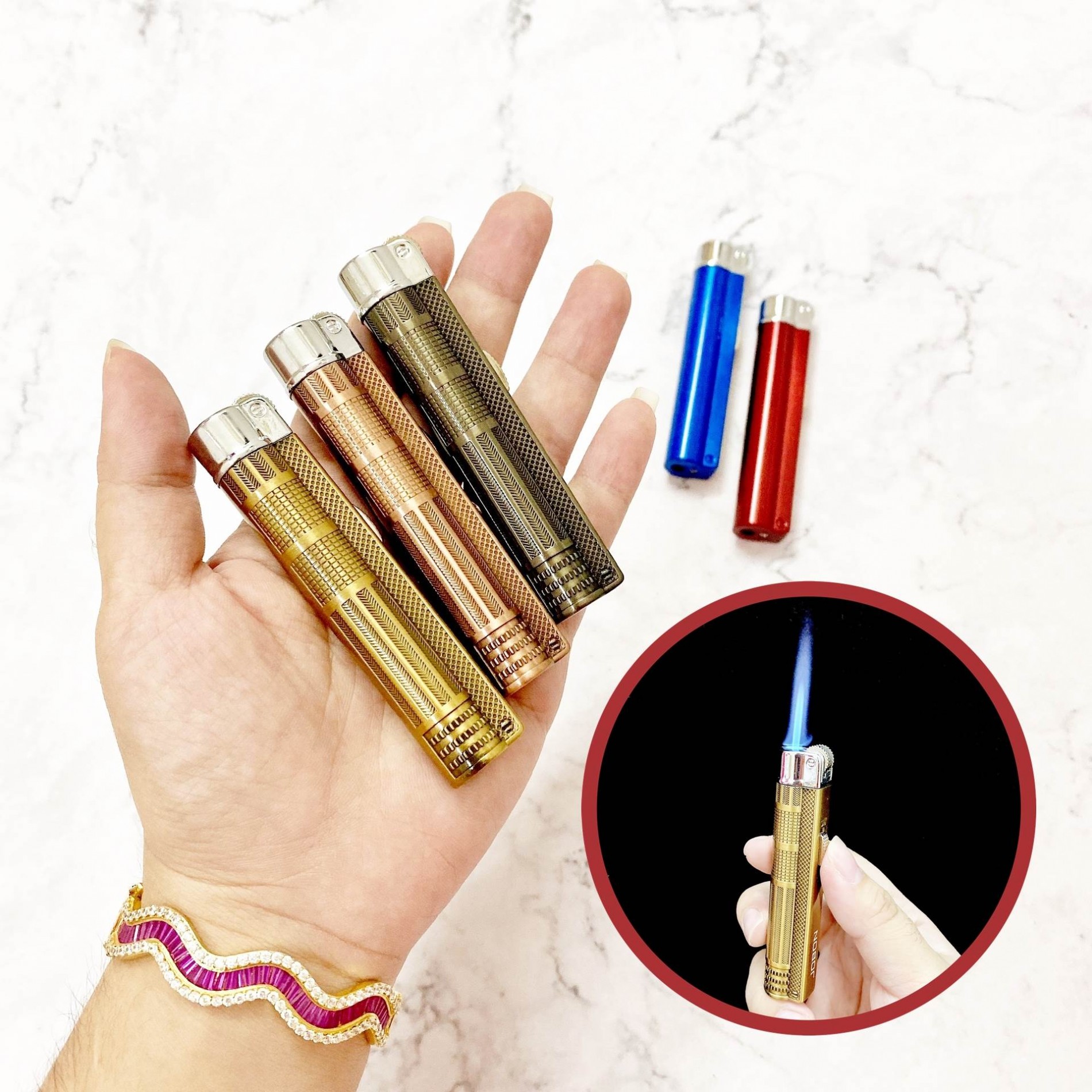 BẬT LỬA KHÈ GAS ĐÁ RÃNH TAY JOBON 522 - (XÀI GAS)