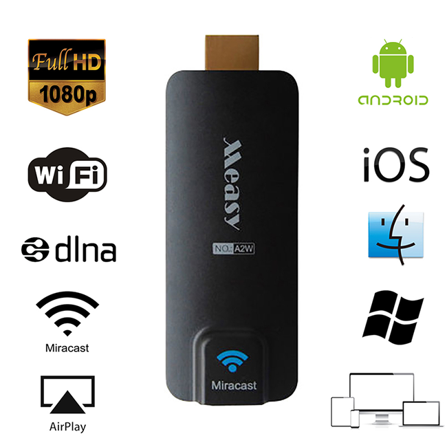 HDMI không dây Dongle Measy A2W cho Điện thoại, Máy tính bảng xuất ra Tivi chất lượng cao