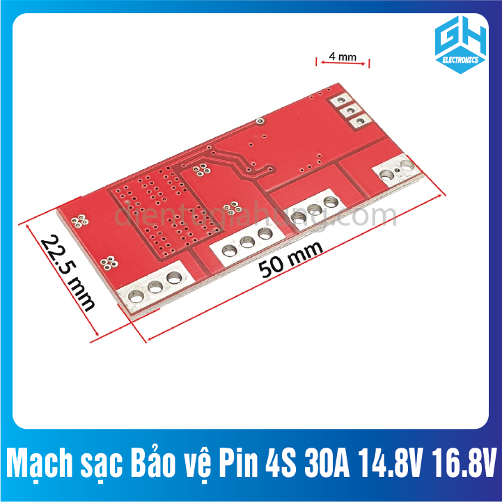 Mạch sạc Bảo vệ Pin 4S 30A 14.8V 16.8V