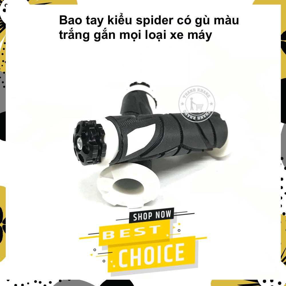 [HCM]Bao tay xe máy kiểu spider dáng thể thao cá tính có gù gắn mọi loại xe Thanh Khang SPDR35-TRANG (Trắng)