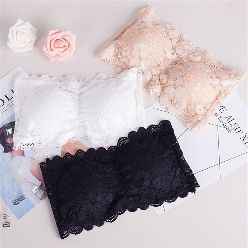 ÁO BRA KHÔNG DÂY PHỐI REN thích hợp ngực nhỏ hơn 85CM