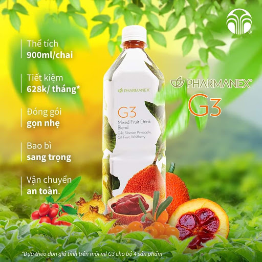 Cặp nước gấc G3 mẫu mới từ Mỹ (Combo 2 chai, mỗi chai 900ml)