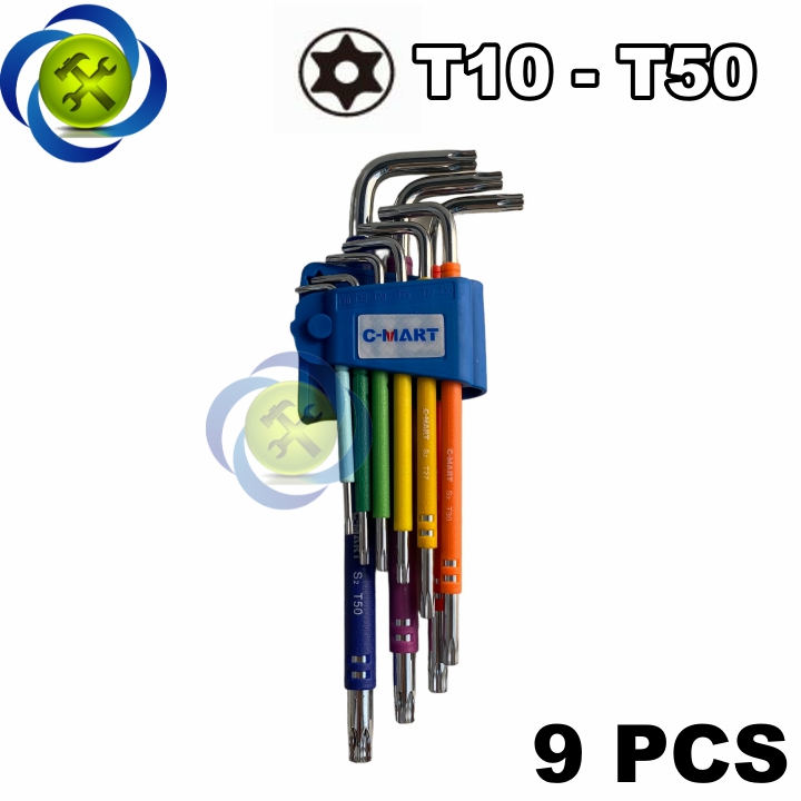 Bộ lục giác bông c-mart f0023 9 cây 9 màu
