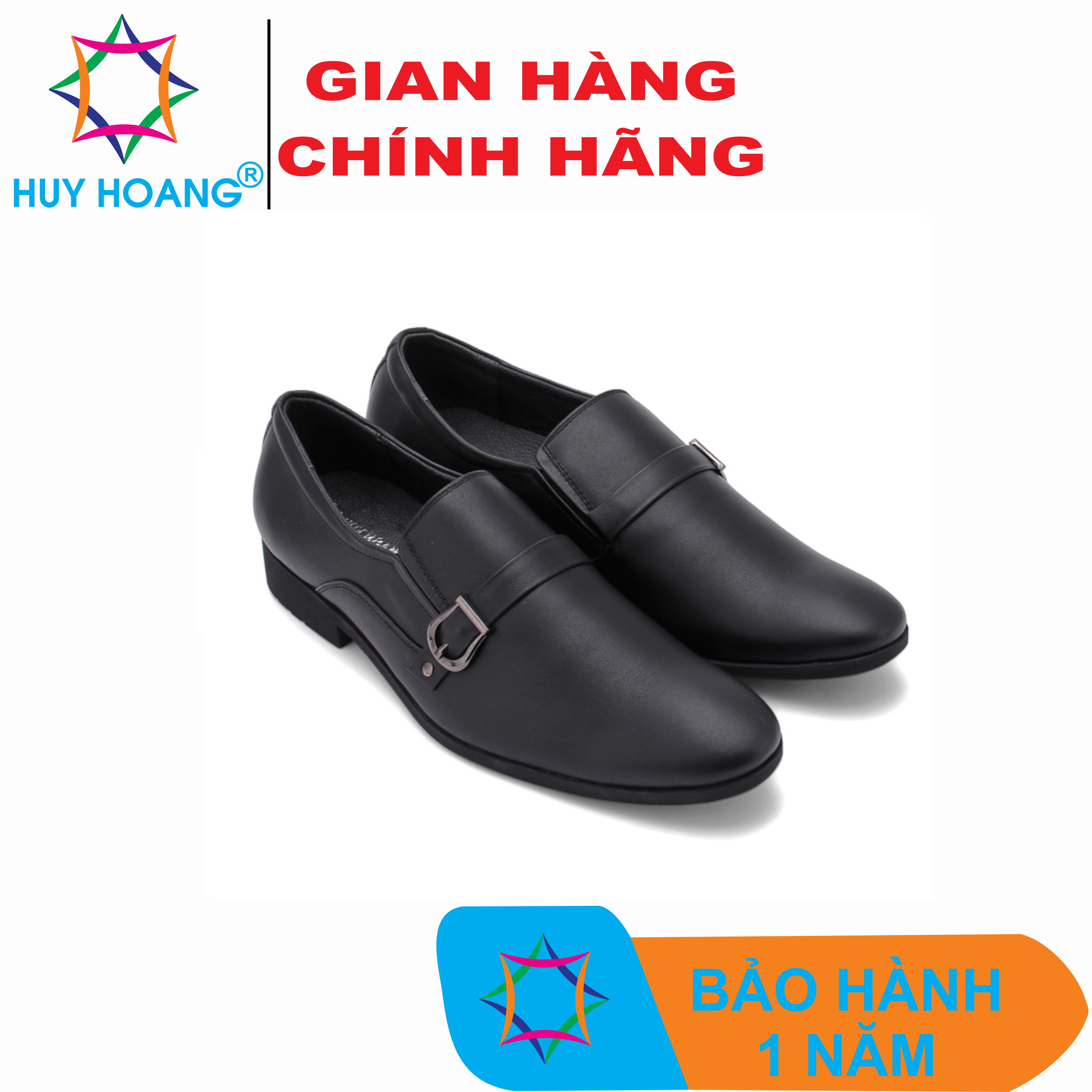 Giày tây nam da bò màu đen TH7163