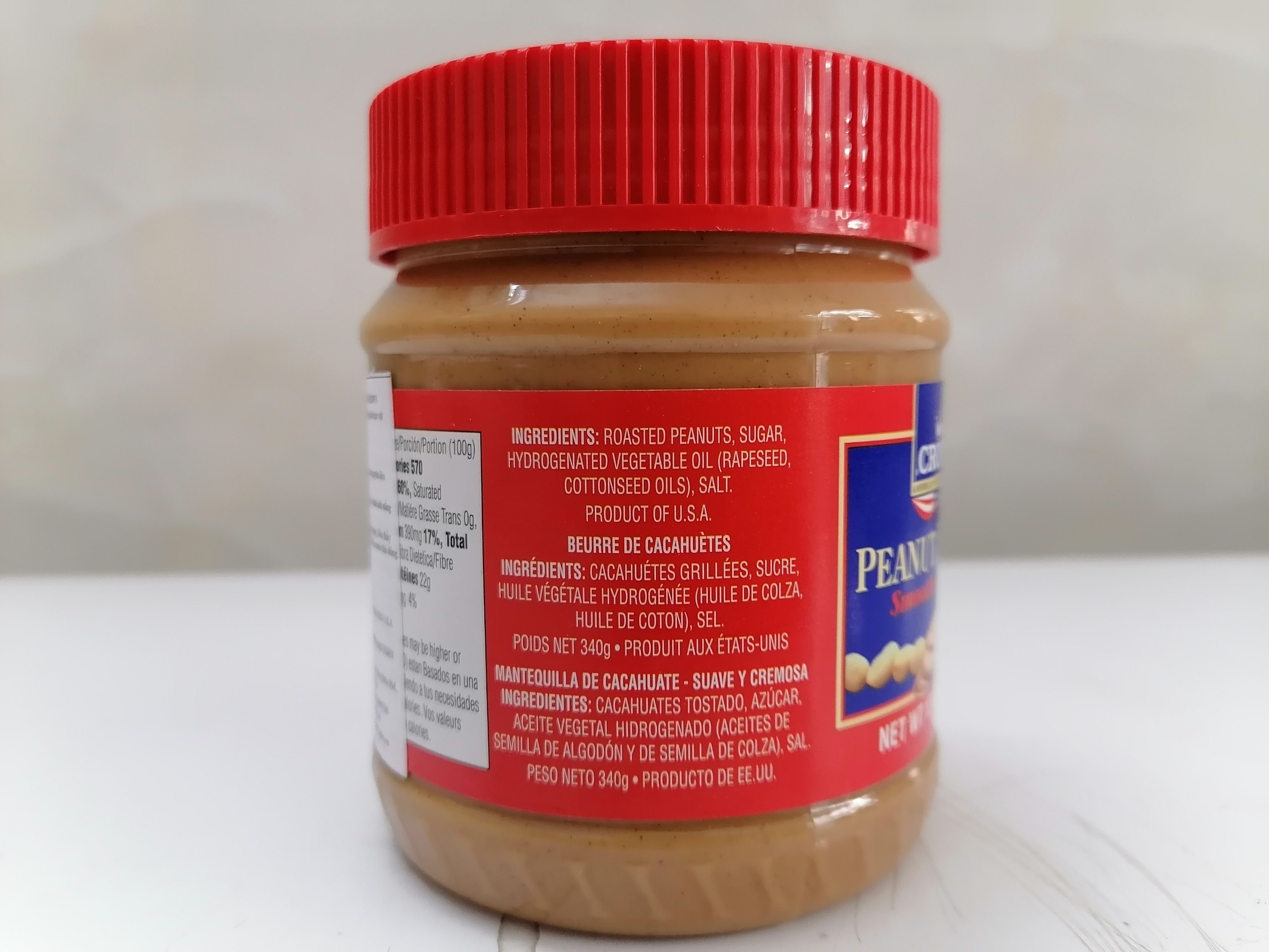 [CROWN Hộp nhỏ 340g – NẮP ĐỎ] BƠ ĐẬU PHỘNG MỊN [USA] CROWN Smooth & Creamy Peanut Butter (tgc)
