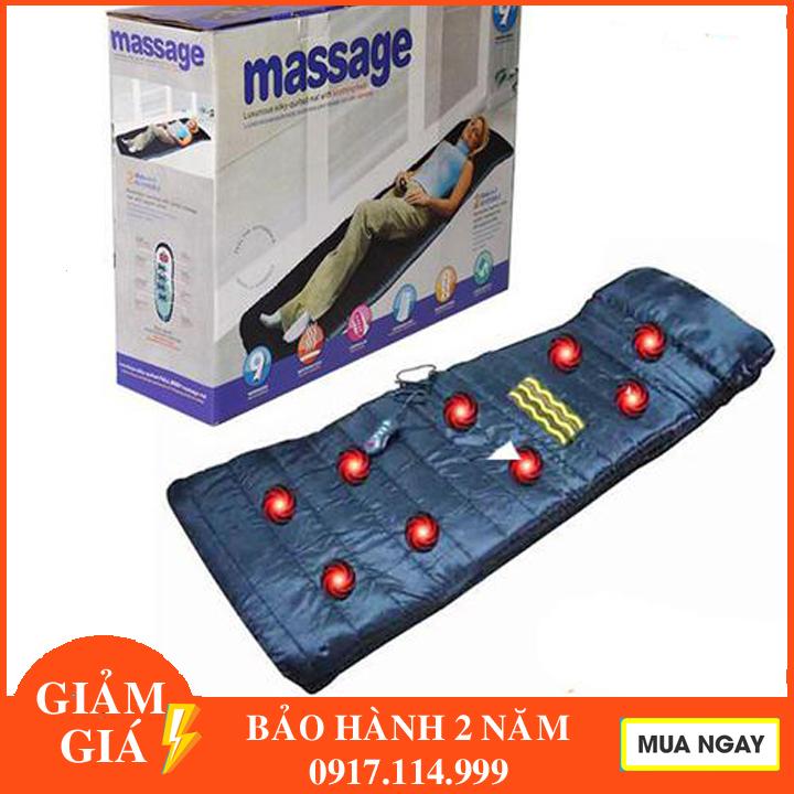 Nệm massage toàn thân 9 động cơ reversibile - Đệm ghế matxa toàn thân 9 bi