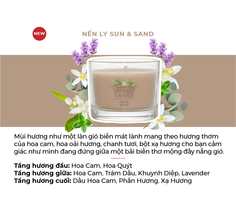Nến ly mini Yankee Candle (37g) - Sun & Sand