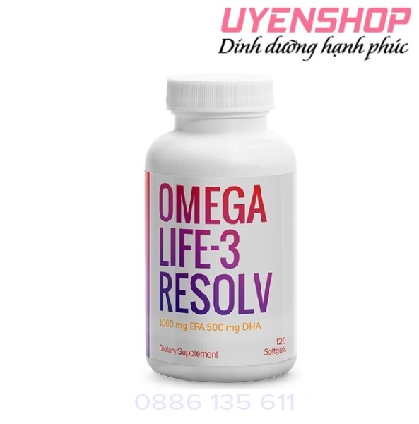 Omega Life 3 - Resolv 1000mg EPA 500mg DHA - 120 viên
