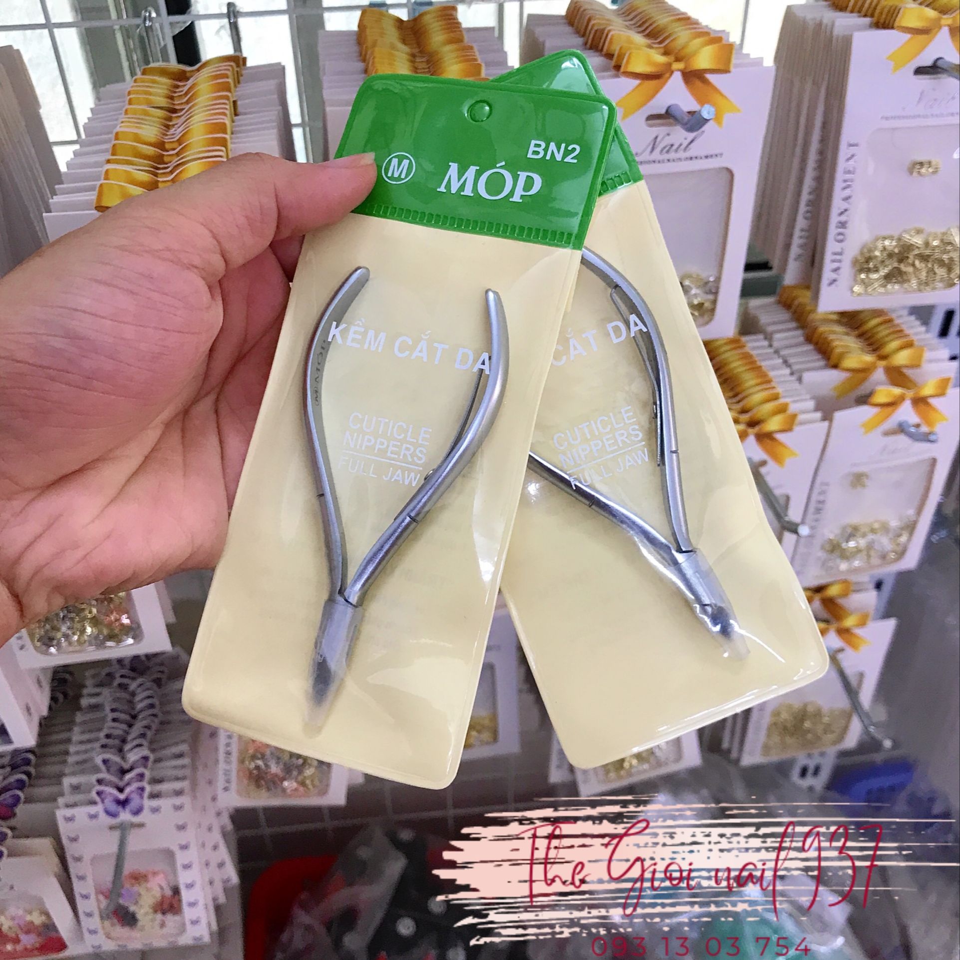 Kềm cắt da bán nguyệt trắng mop bn2 - kềm nhặt da - tgn937
