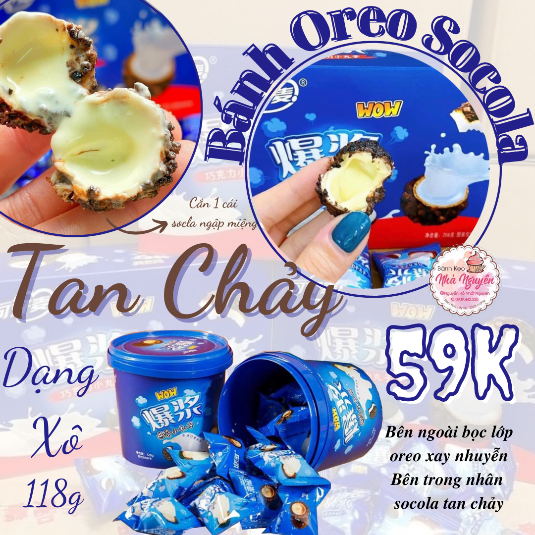 BÁNH SOCOLA OREO 3 LỚP TAN CHẢY