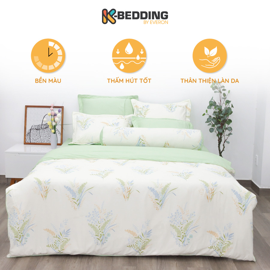 Bộ Ga Giường Cotton K-Bedding by Everon KCP307 (KHÔNG BAO GỒM CHĂN)