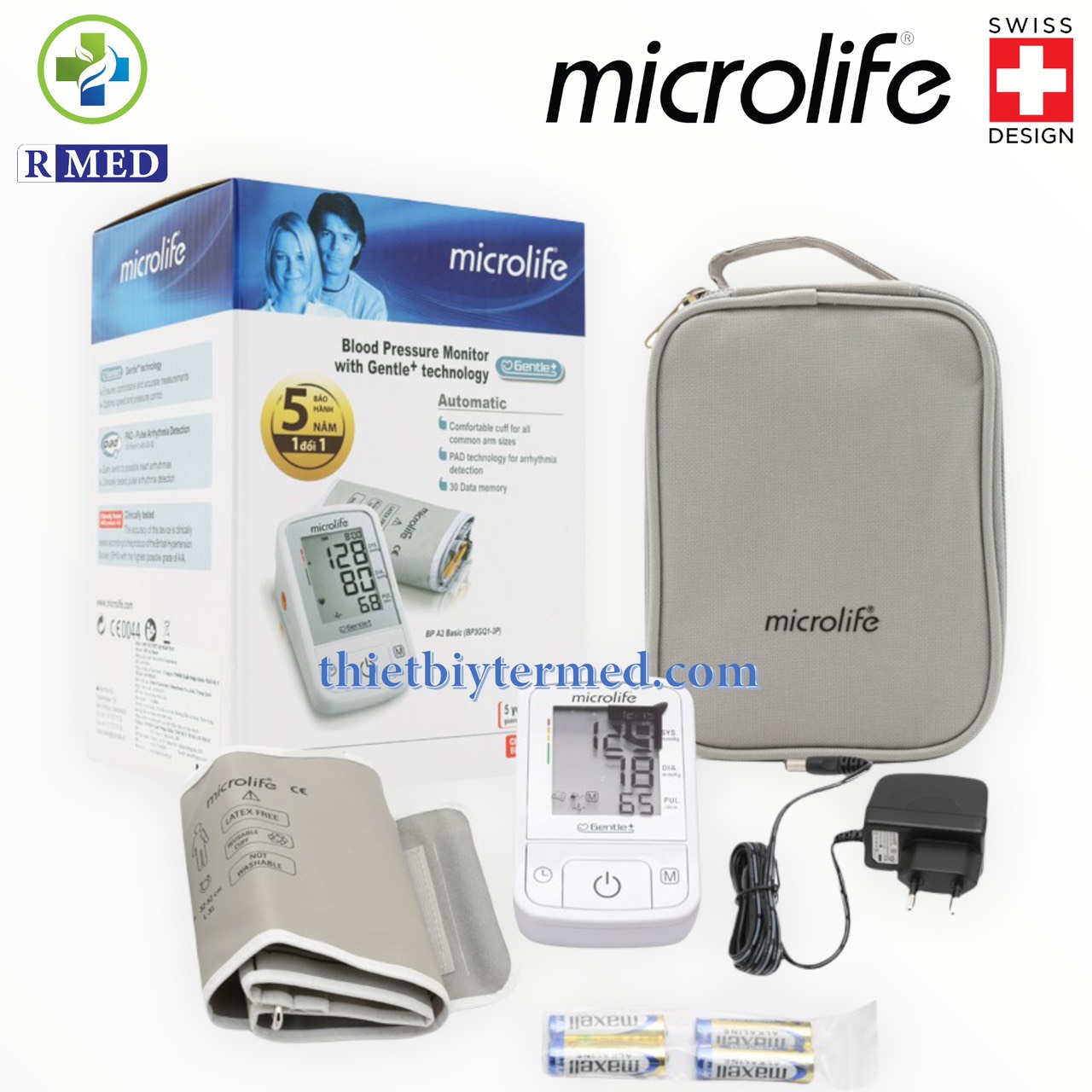 [Chính Hãng 100%] Microlife A2 Basic - Máy Đo Huyết Áp Bắp Tay  (BH 5 Năm 1 đổi 1)