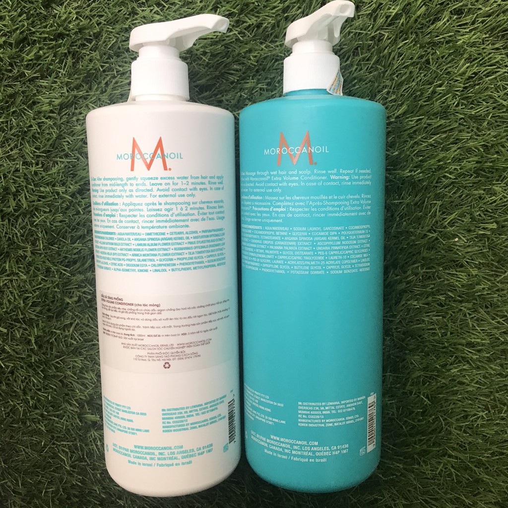 Dầu gội xả tăng phồng tóc Moroccanoil Extra Volume 1000mlx2