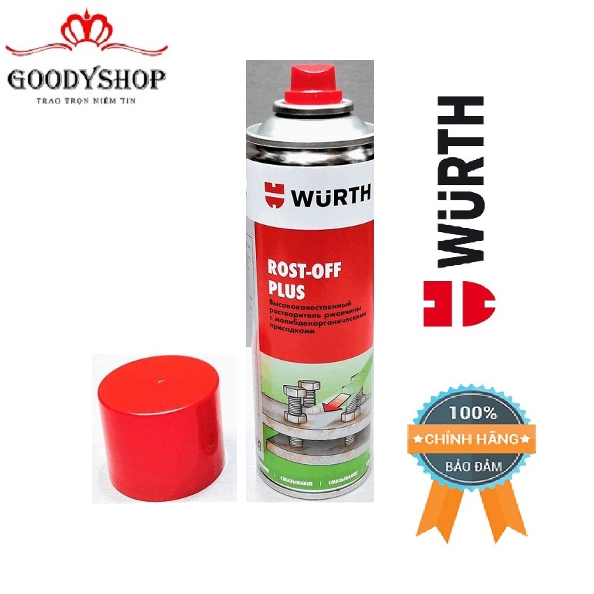 Chất Phá Gỉ Rost-Off-Plus Wurth 400ml 0890200 Làm bong rã gỉ sét GOODYSHOP