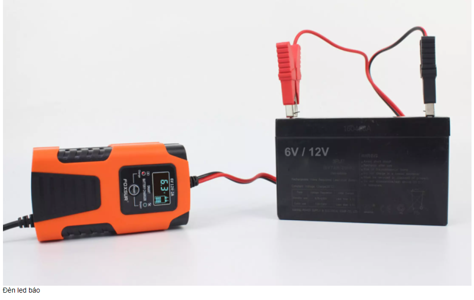 Sạc  ắc quy 12v2A , máy nạp điện ắc quy 6v/ 12v sạc từ 2Ah-40Ah, , thông minh tự ngắt khi đầy