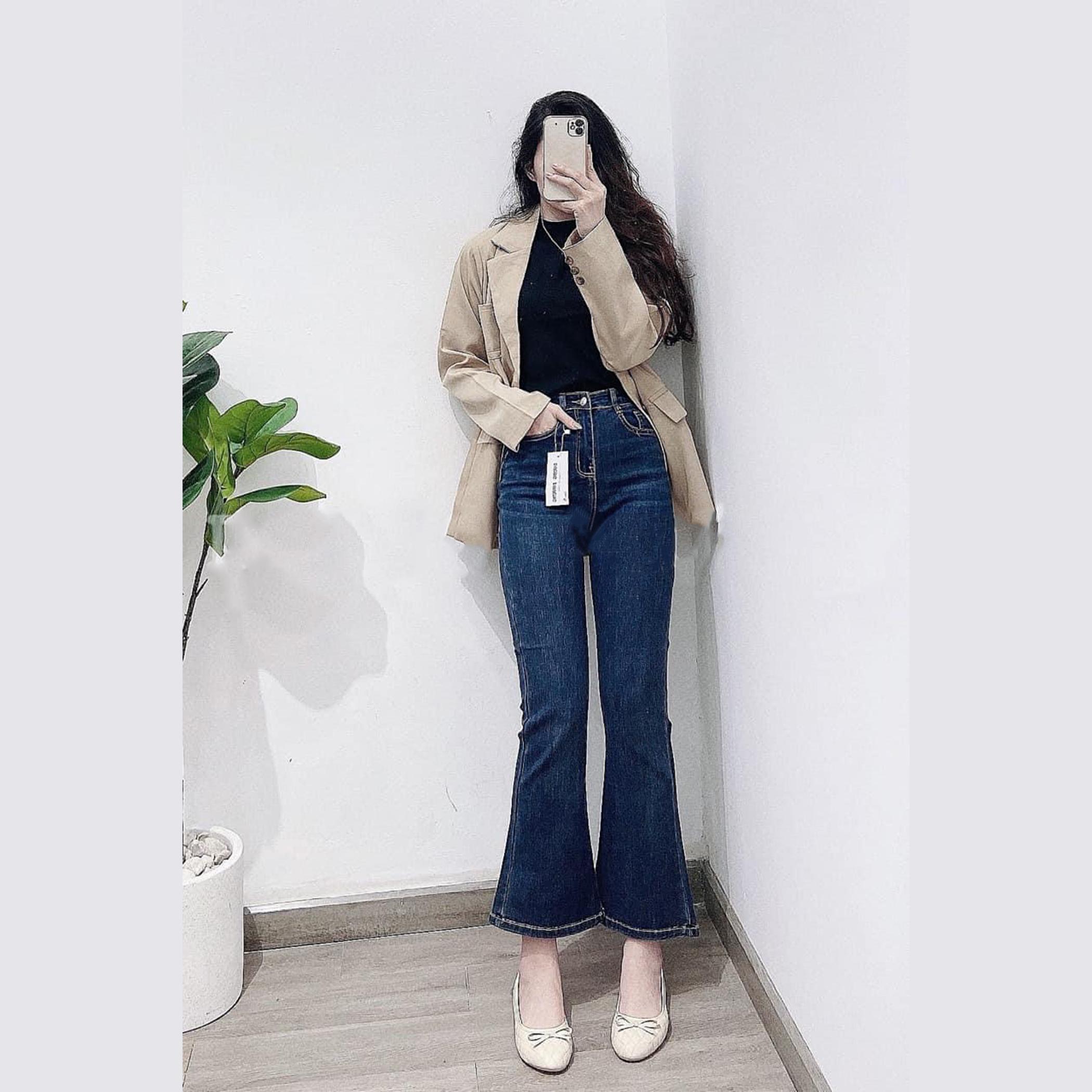 Quần Jean Ống Loe Dài 93cm - Leda