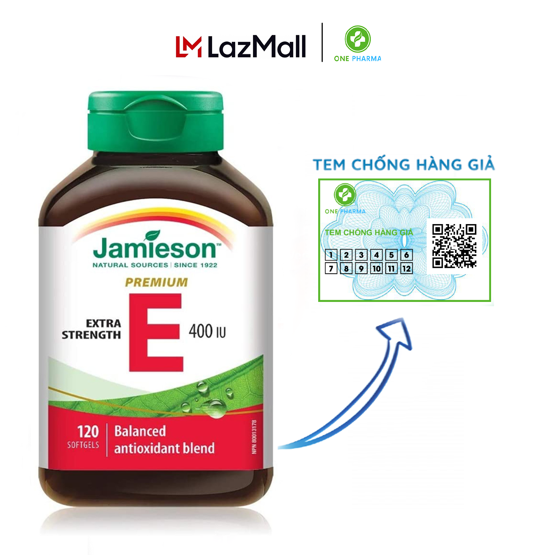 Viên Uống Jamieson Vitamin E Premium 400IU 120 Viên Lazada.vn