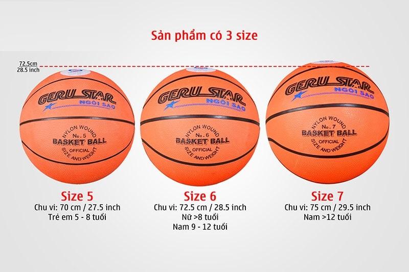 Trái bóng rổ cao su GeruStar số 7 chất lượng cao