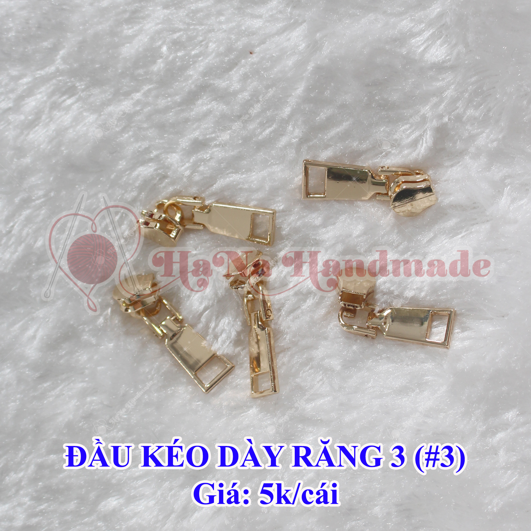 Đầu dây kéo răng 3 dùng cho dây kim loại