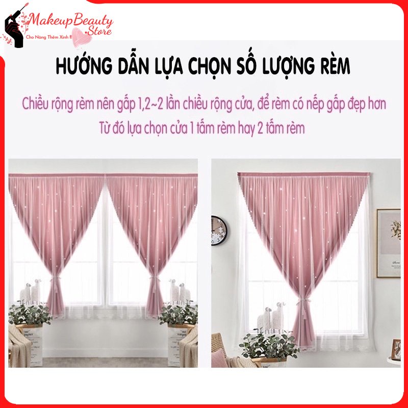 Rèm dán rèm cửa dán 2 lớp dày dặn ms 603 [ MakeupBeauty.Store Cho Nàng Thêm Xinh ]
