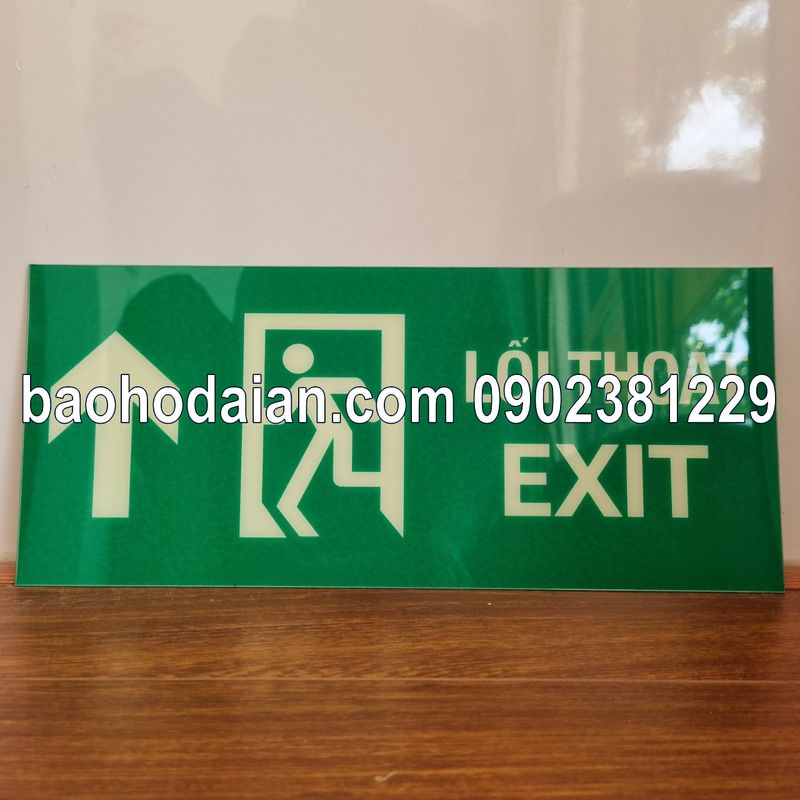 Biển báo dạ quang UV thoát hiểm exit dán tường - nhiều mẫu