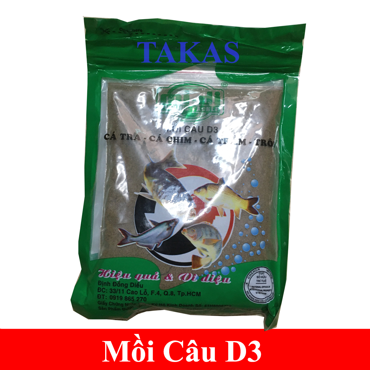 Bộ 3 mồi câu D1, D2, D3 (cá chép, cá phi, cá tra, cá trắm, trôi)-mồi câu d1 d2 d3)