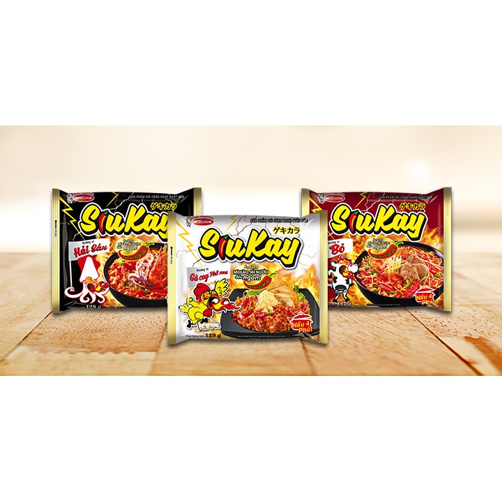 Mì SiuKay 7 Cấp Độ (Gói 128G) - Bò