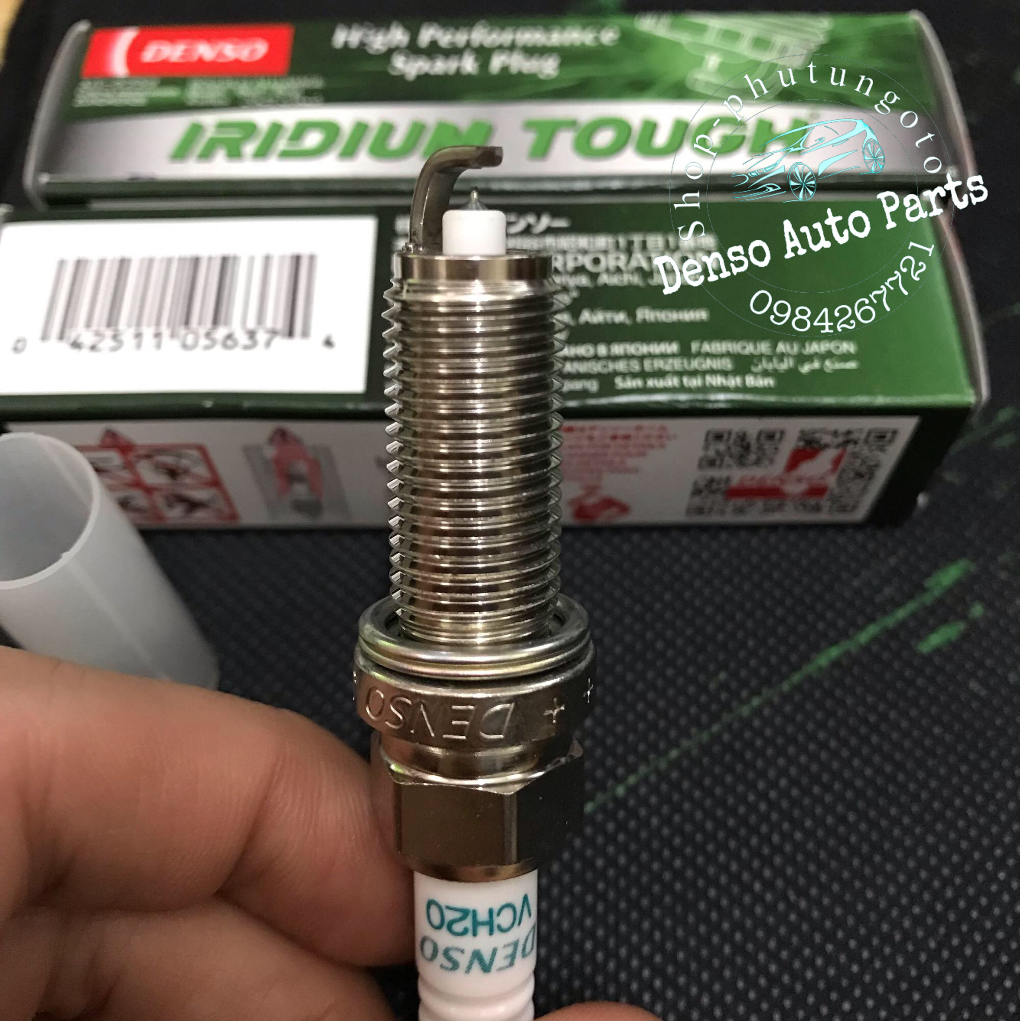 Bugi iridium Tough Denso VCH20 dành cho xe (Mazda 2,3,6,CX5, Vios, Atlis đời mới)