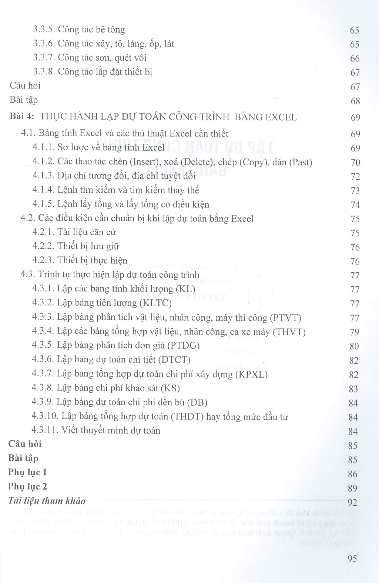 Lập Dự Toán Công Trình Bằng Excel