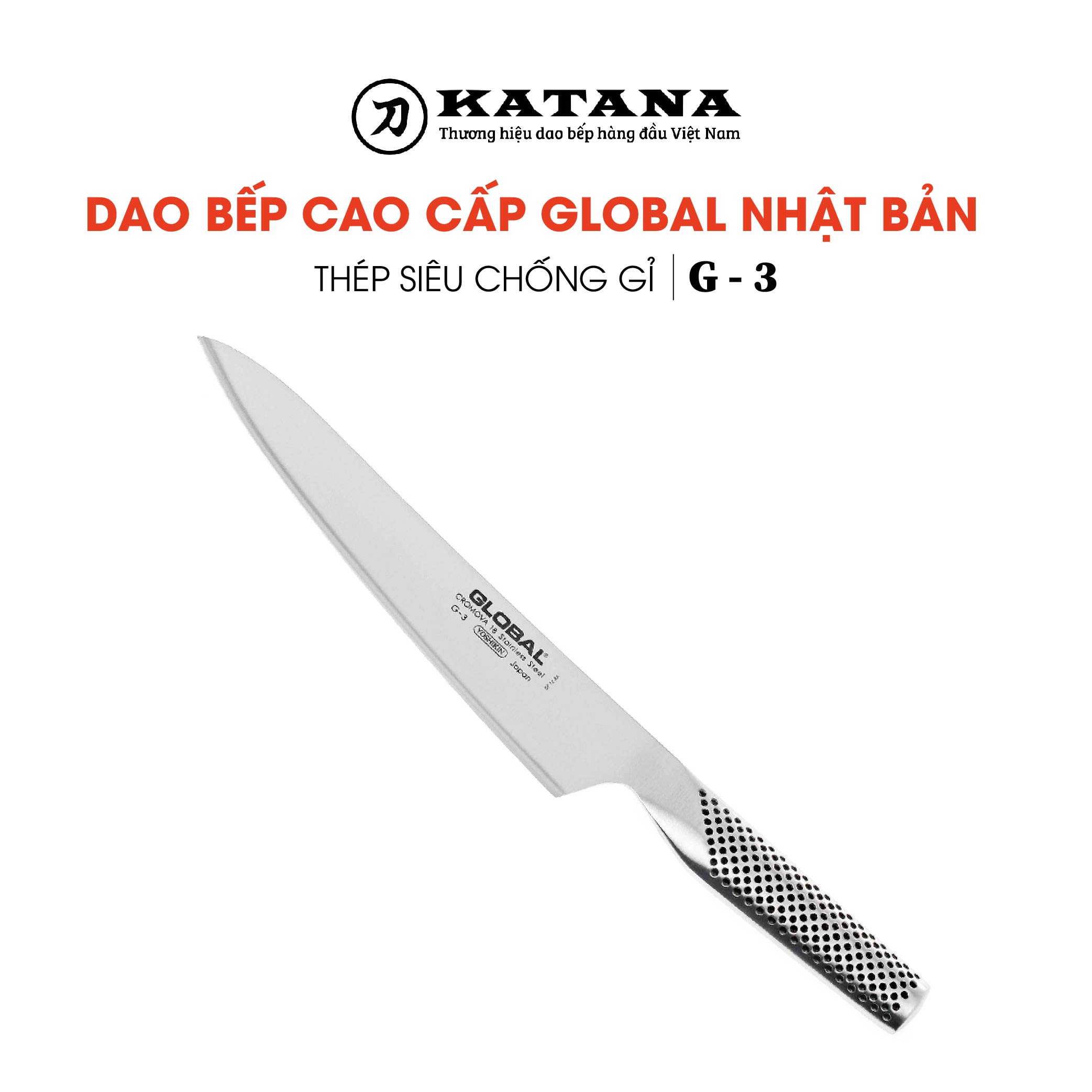 Dao bếp Nhật cao cấp Global G3 Carving Knife - Dao thái lát