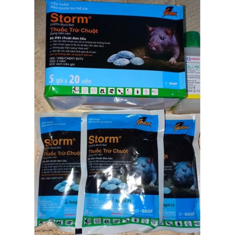 Thuốc diệt chuột Storm (1 gói gồm 20 viên)