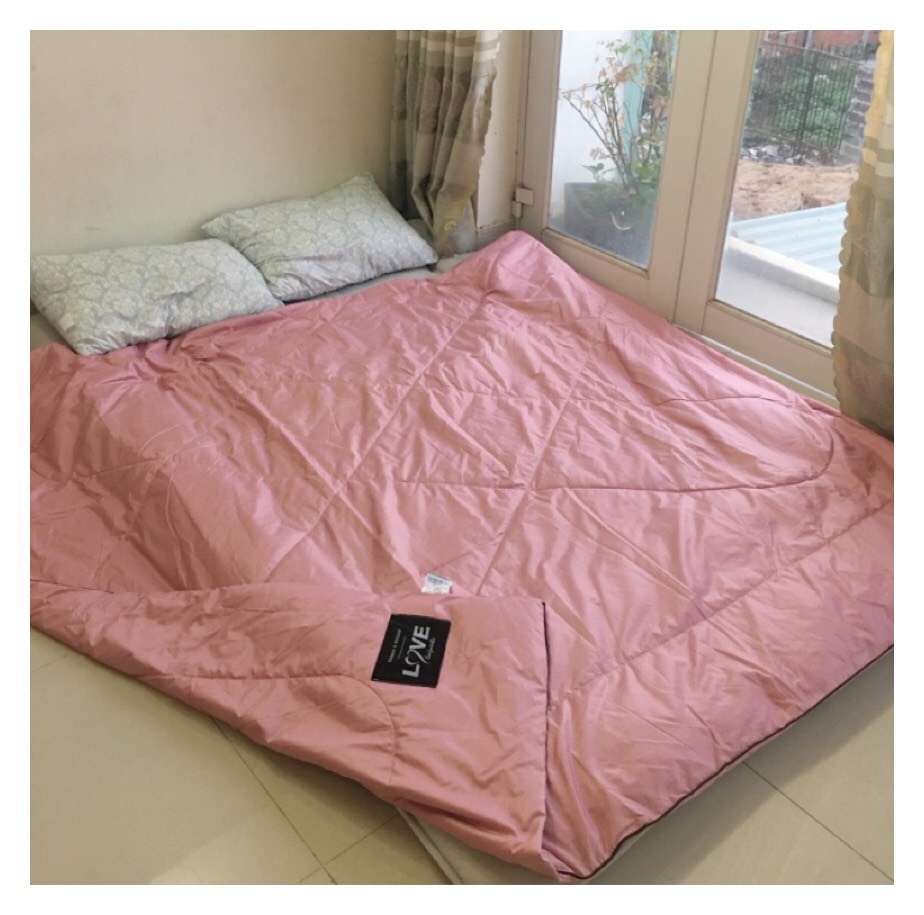 Chăn mền phi lụa cao cấp mịn mát thích hơp nằm mùa hè size 2mx2m2 _ Chăn lụa chần gòn 2 mặt