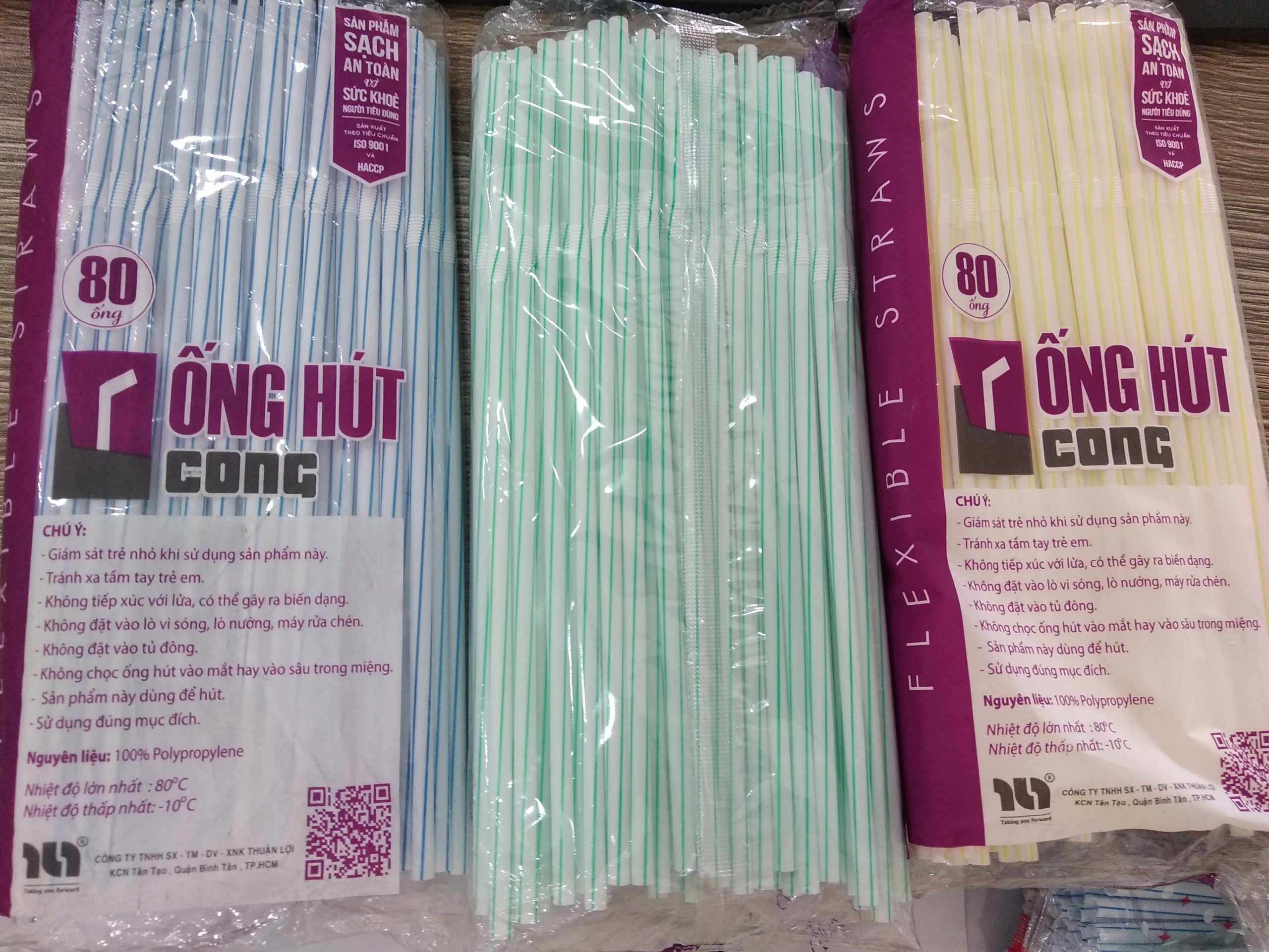 SET 5 Gói Ống Cong Màu Phi 5 80 ống  (uống nước ngọt, cafe)
