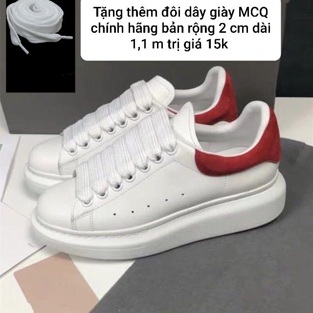 Giày thể thao nam MCQ gót đỏ mới ( tặng dây giày MCQ đẹp)